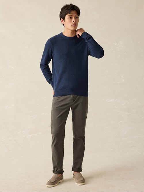 on model image of Jackson Crew Sweater
