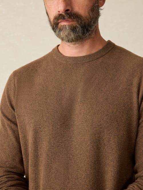 on model image of Jackson Crew Sweater