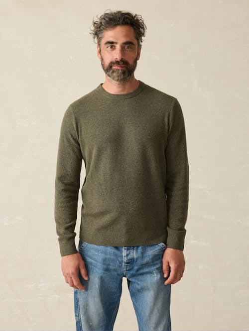 on model image of Jackson Crew Sweater