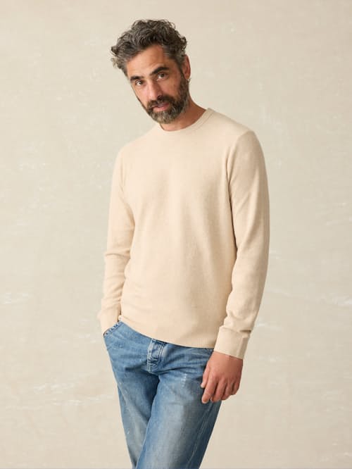 on model image of Jackson Crew Sweater
