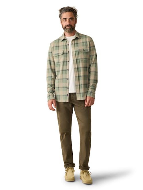 on model image of Legend Sweater Flannel Shirt