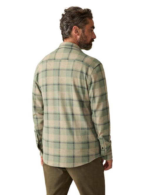 on model image of Legend Sweater Flannel Shirt