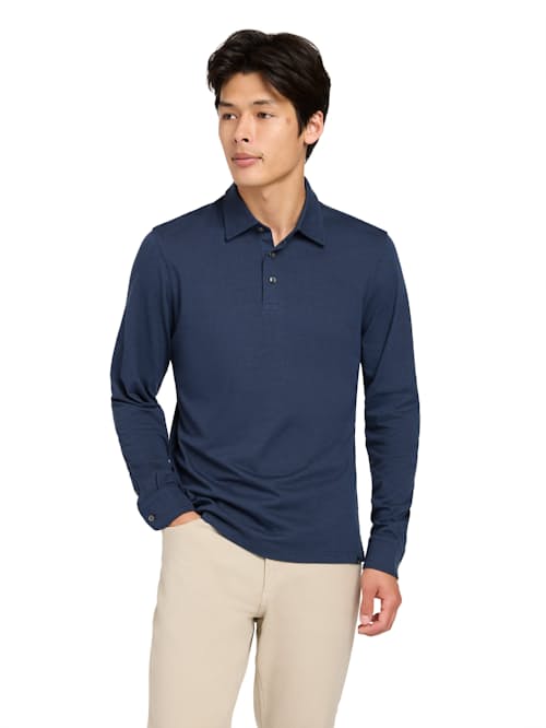 laydown detail image of Movement Pique Long Sleeve Polo