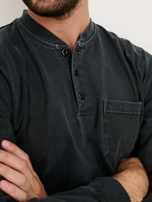 laydown detail image of Alan Heavyweight Jersey Henley