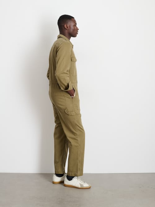 on model image of Herringbone Jumpsuit
