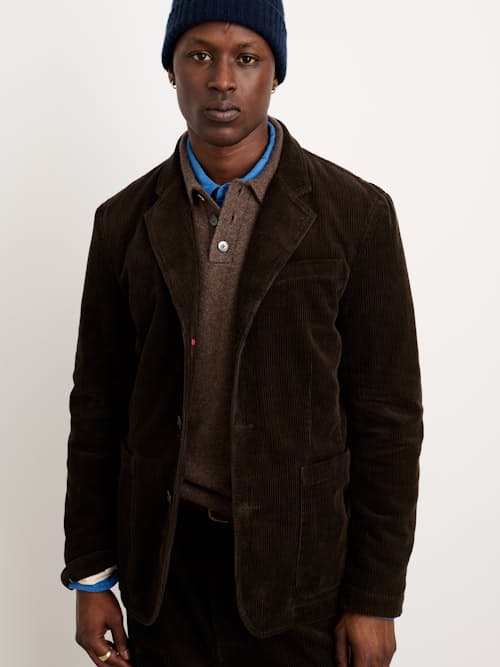 on model image of Mill Corduroy Blazer