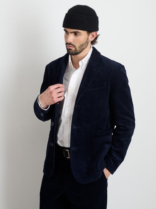 on model image of Mill Corduroy Blazer