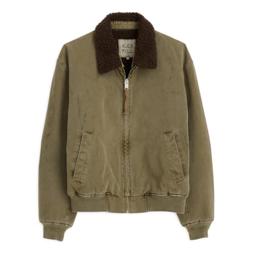 laydown image of Canvas Flight Sherpa Collar Jacket