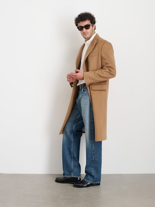 on model image of Wool Topcoat