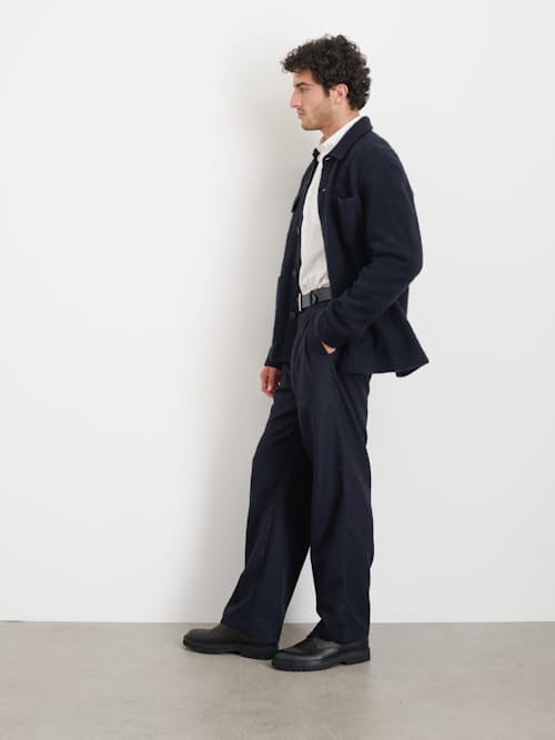 on model image of Work Wool Jacket