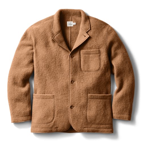 laydown image of Boiled Wool Chore Blazer