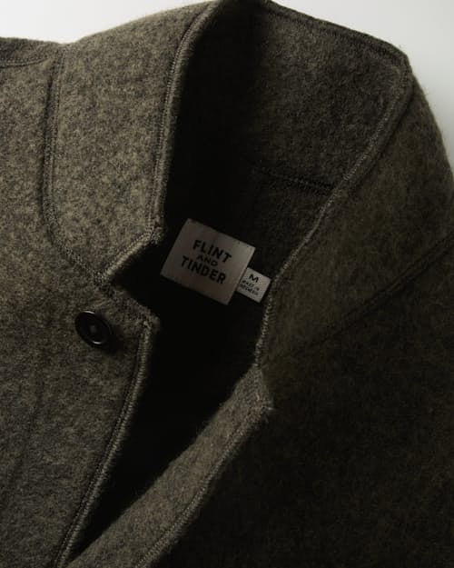 laydown detail image of Boiled Wool Chore Blazer