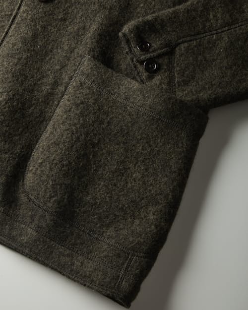 laydown detail image of Boiled Wool Chore Blazer