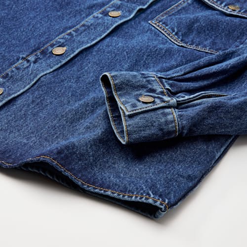 laydown detail image of Women's Oversized Denim Shacket