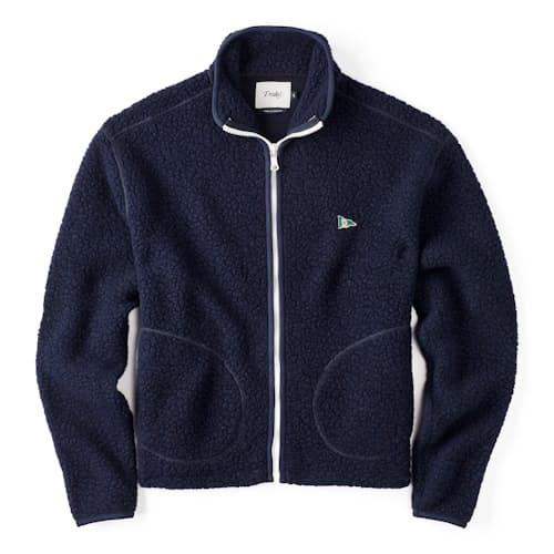 laydown image of Boucle Sherpa Fleece Jacket