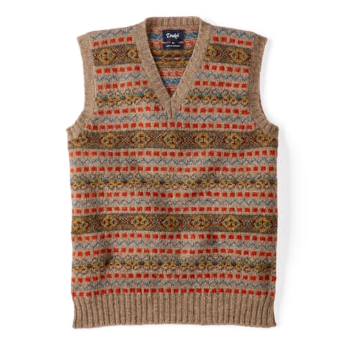 laydown image of Fair Isle Vest