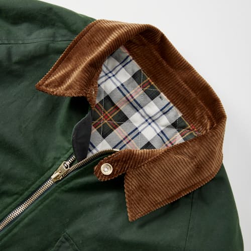 laydown detail image of Waxed Coverall Jacket