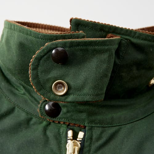 laydown detail image of Waxed Coverall Jacket