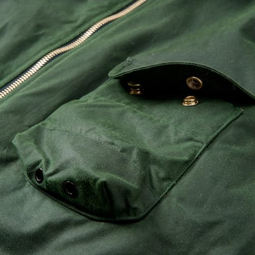 laydown detail image of Waxed Coverall Jacket