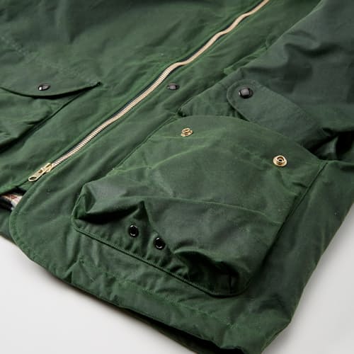 laydown detail image of Waxed Coverall Jacket
