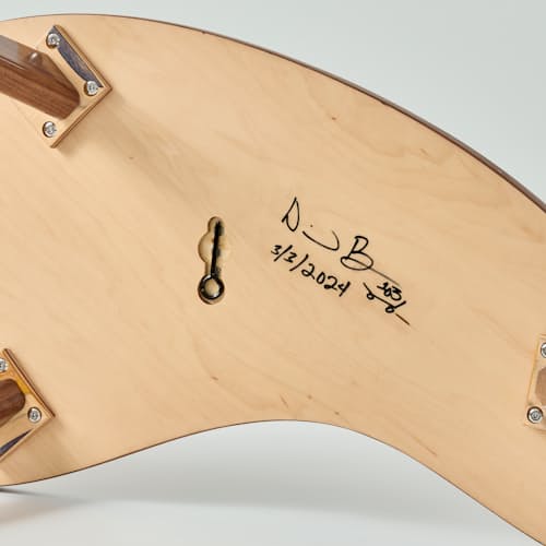 laydown detail image of Handmade Recycled Skateboard Bean Table