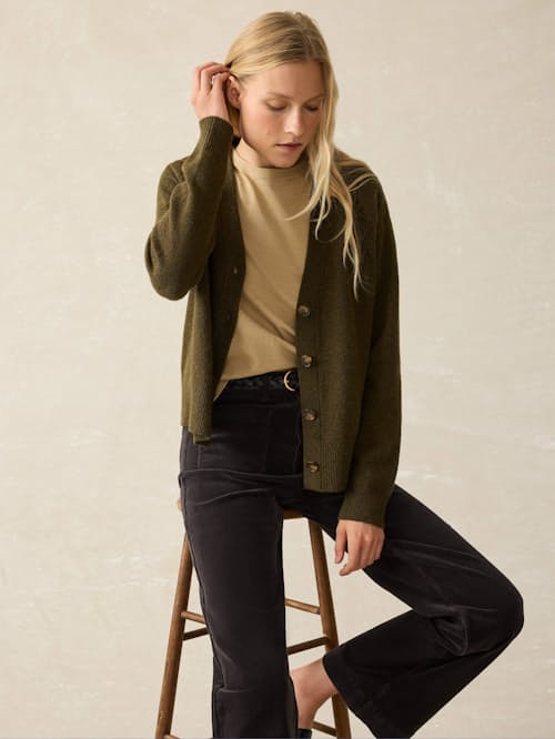 on model image of Women's Jackson Cardigan