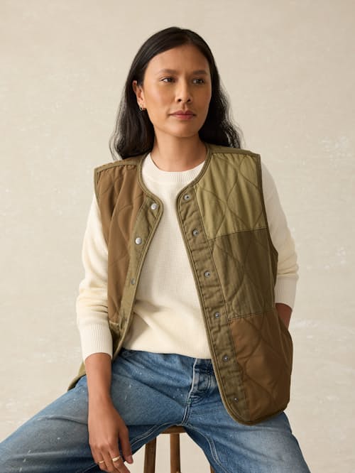 on model image of Women's Sunwashed Crewneck Sweater