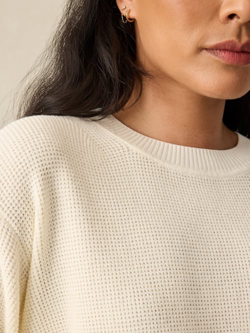 on model image of Women's Sunwashed Crewneck Sweater