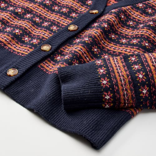 laydown detail image of Women's Highland Fair Isle Cardigan