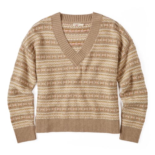 laydown image of Women's Highland Fair Isle Sweater