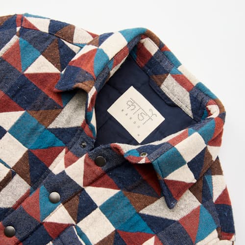 laydown detail image of Woody Quilted Shirt Jacket