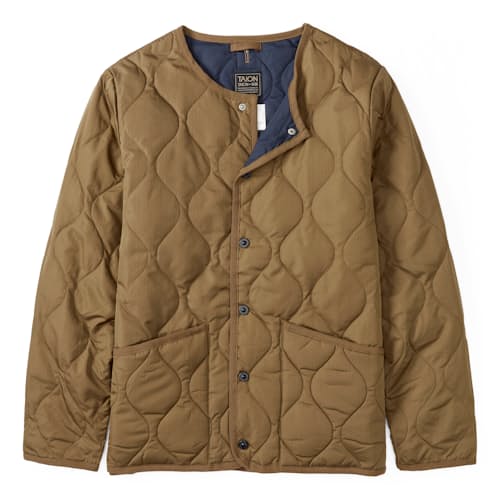 laydown image of Military Crew Down Insulated Jacket