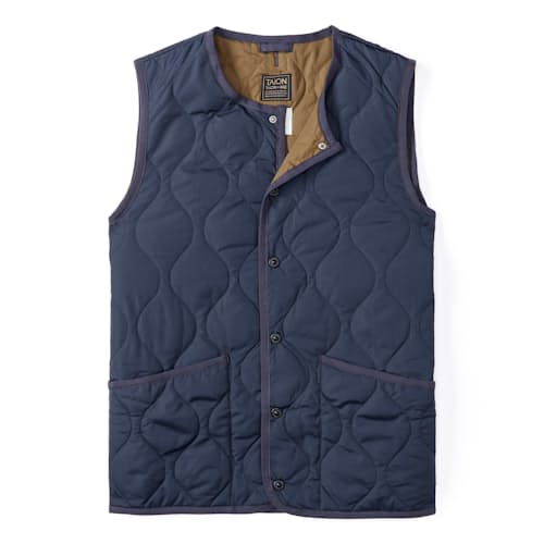 laydown image of Military Crewneck Down Insulated Vest