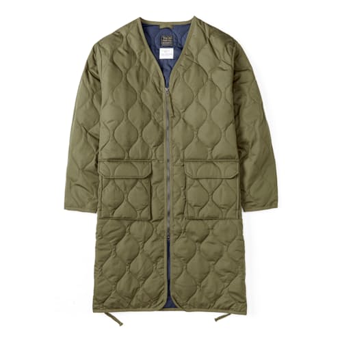 laydown image of Military Down Insulated Long Jacket
