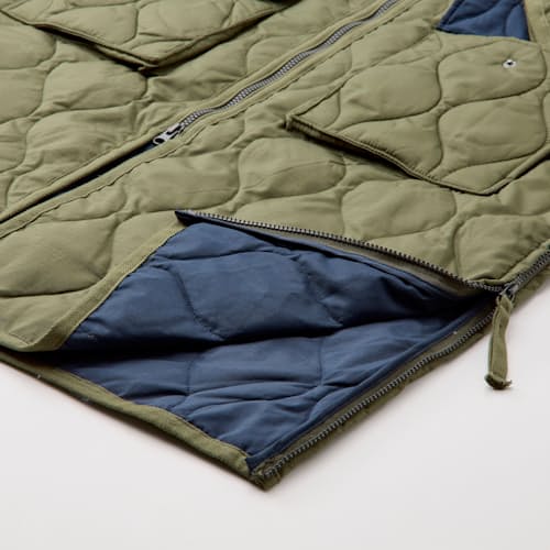 laydown detail image of Military Down Insulated Long Jacket