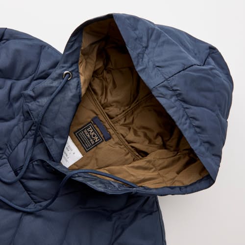 laydown detail image of Military Down Insulated Pullover Hoodie Jacket
