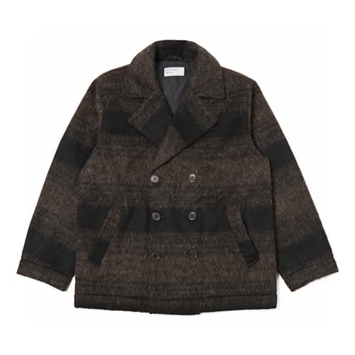 laydown image of Alpaca Double Breasted Peacoat