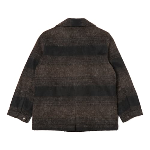 laydown image of Alpaca Double Breasted Peacoat