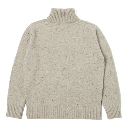 laydown image of Tweed Knit Roll Turtleneck