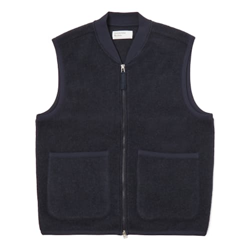 laydown image of Wool Blend Zip Vest