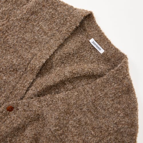laydown detail image of Boucle Alpaca V-Neck Cardigan