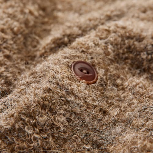 laydown detail image of Boucle Alpaca V-Neck Cardigan