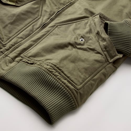 laydown detail image of CWU Flight Jacket