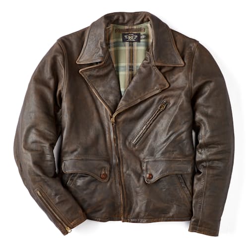 laydown image of Dean Leather Moto Jacket