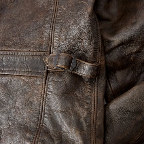 laydown detail image of Dean Leather Moto Jacket