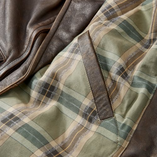 laydown detail image of Dean Leather Moto Jacket