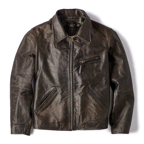 laydown image of Lynton Moto Leather Jacket