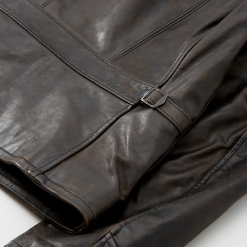 laydown detail image of Lynton Moto Leather Jacket