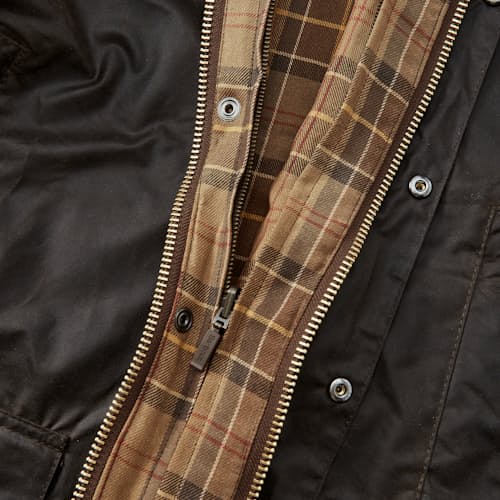 laydown detail image of Classic Beaufort Wax Jacket