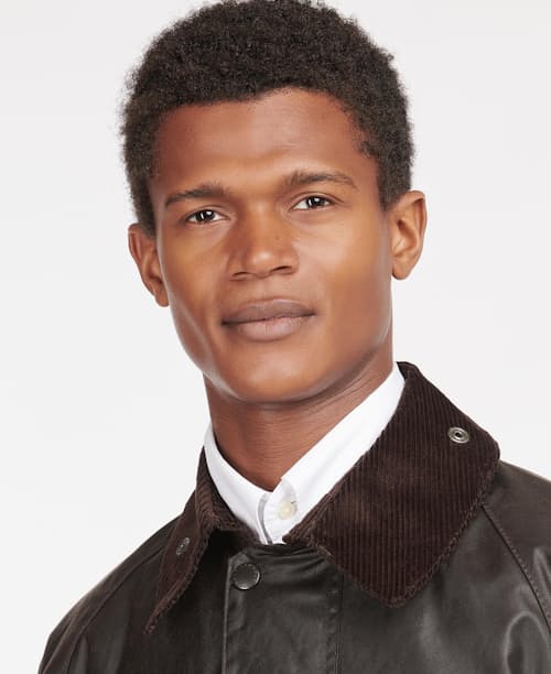 on model image of Classic Beaufort Wax Jacket